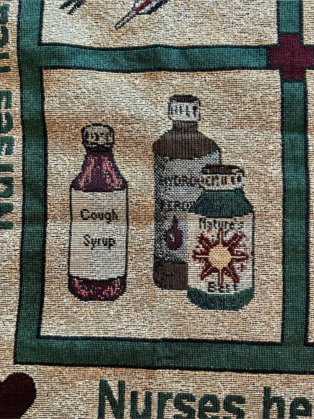 “Nurses heal with compassion” Throw blanket 55”x48” not including fringe. Clean!
